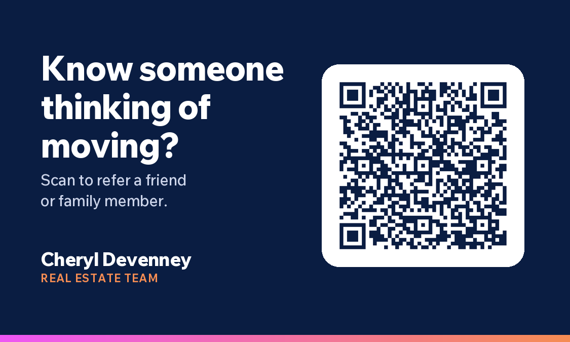 Referral card with a QR code